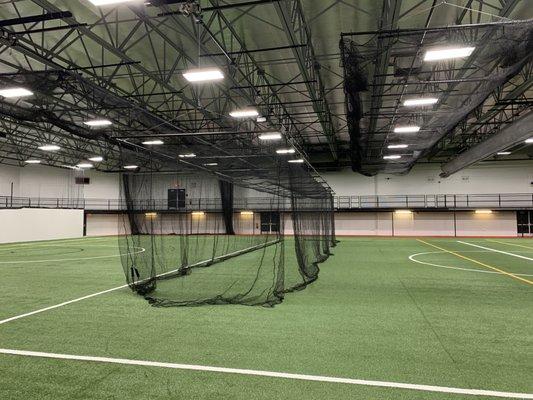 fieldhouse has batting cages