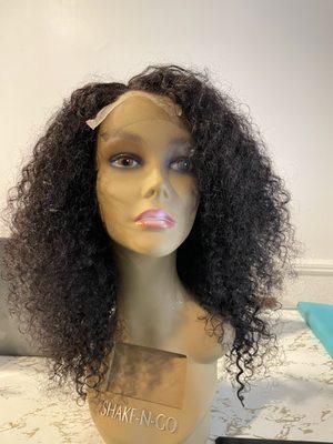 Human hair wig lace frontal