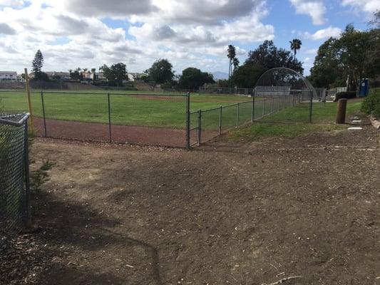 There is a baseball field adjacent to the park. Not sure if it's part of the park or not