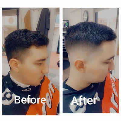 Straight razor fade. No clippers.