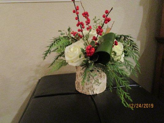 Beautiful arrangement we received from our friend.