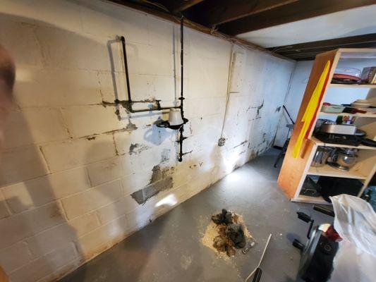 Before basement reseal