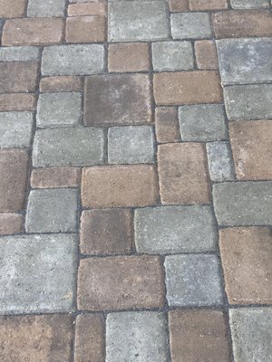 Brick used to create the patio