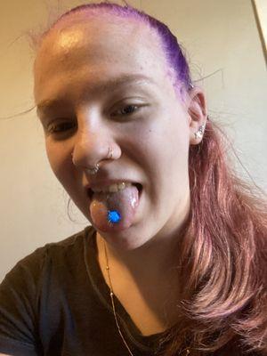 Tongue piercing