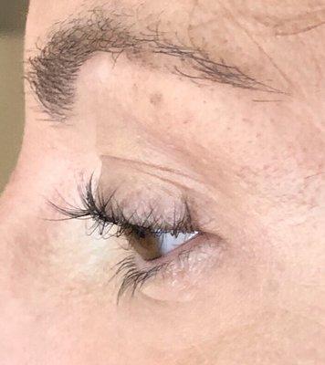 Horrible lash lift! Lashes going every which way because of Shere at Spa Degas