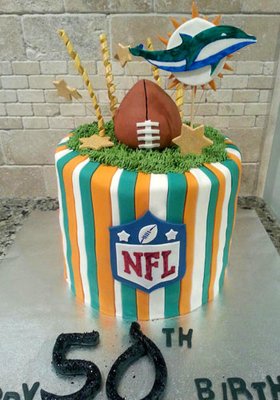 Custom NFL Football Cake