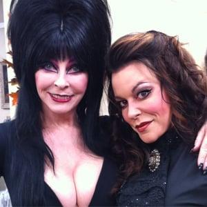 Misty Lee around town with American actress Elvira