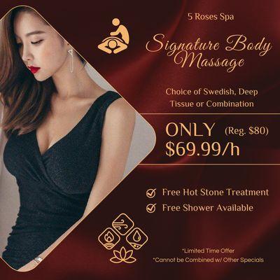 5 Roses Spa
 7791 Pines Blvd, Pembroke Pines, FL 33024
 Call us at 954-274-0796