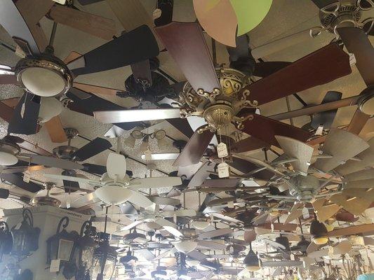 With over 95 ceiling fans on display, you'll be blown away!