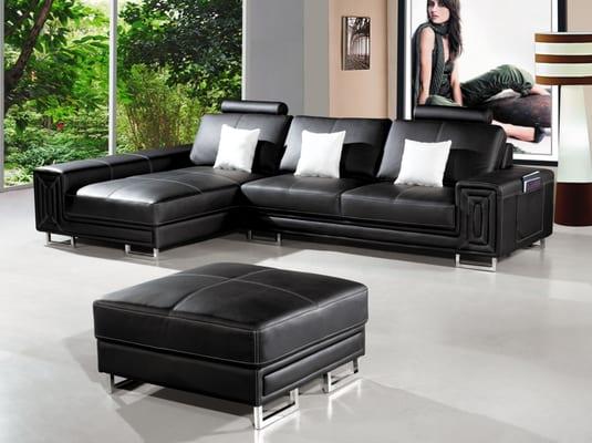 Black Bonded Leather Sectional Set - $1999
Ottoman - $399