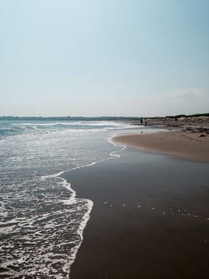 Quiet, virtually empty beach