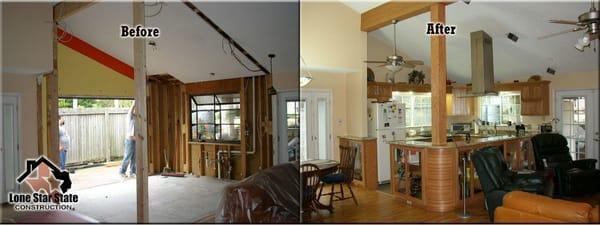 Before and After Kitchen Remodel by Lone Star State Construction