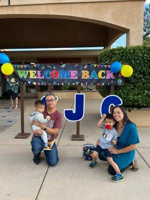 First day of Preschool at SJC