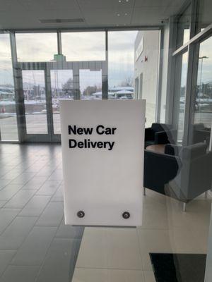 New Car Delivery Area