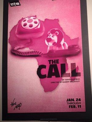 I visit the theater last night to see "The Call". Great Play for a Opened Minded person,