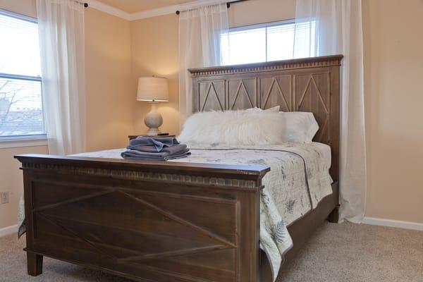 Another angle of the master bedroom in the Austin Westminster.