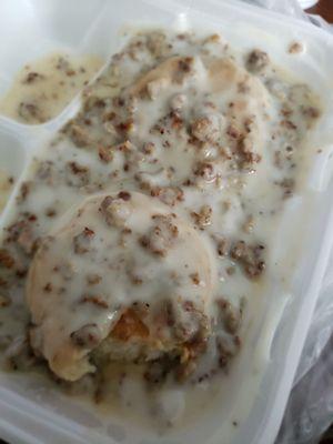 The biscuits and gravy are amazing!