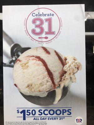 It's the special Day - 1.50 a scoop