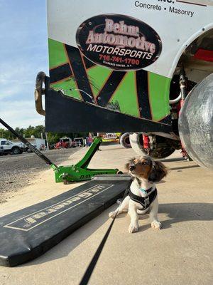 We even have 4 legged friends at the dirt track.