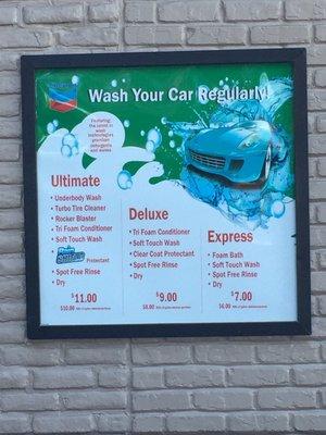 Car Wash! A dollar off when u fill Gas.