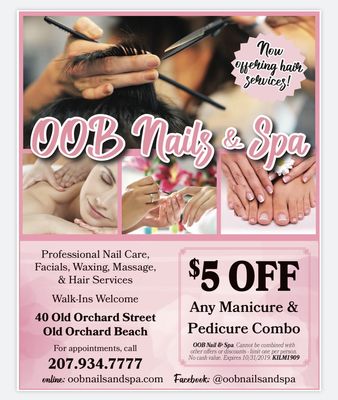 Deals and services at OOB Nails & Spa