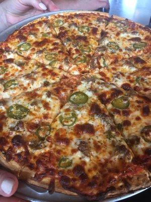 Sausage & jalapeño Pizza