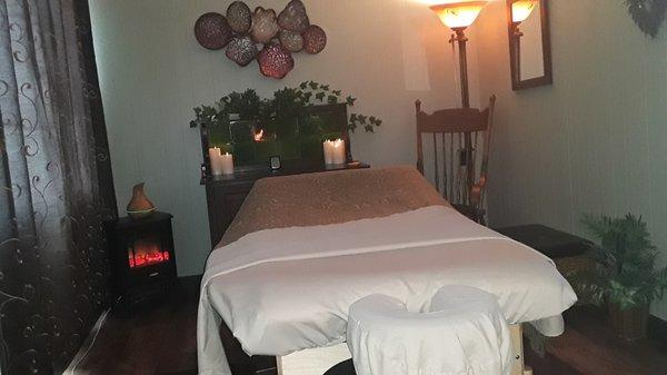 Massage treatment room