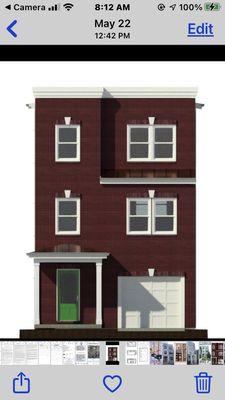 3-story with 2-car tandem garage for narrow building lots. Presently being built in Cincinnati's Incline District, Mt Auburn and E River Rd.