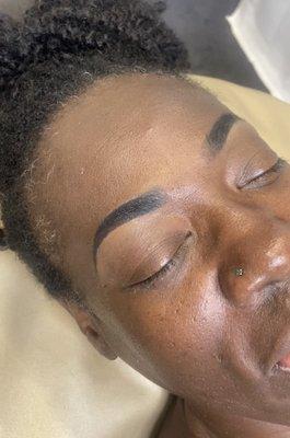 Eyebrow tinting and lamination