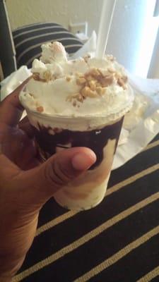 Small hot fudge sundae. Nuts n whip cream