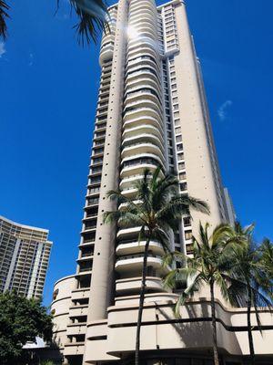 Beautiful Building on Ala Moana I n Waikiki