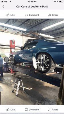 Custom Cars are a normal occurrence on the alignment rack at Car-Care