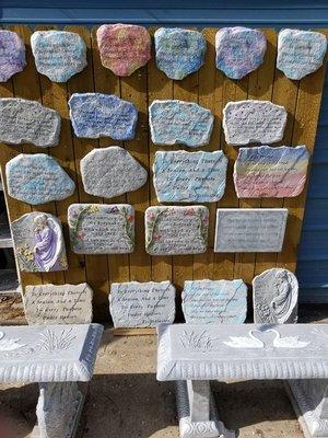 REMEMBRANCE STONES and benches