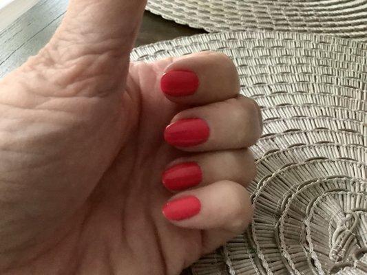 Wonderful color and job. I get so many compliments on my color and quality of fingernails and my toes. MiMi, Kim (pedicure)  are great.