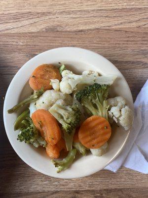 Steamed mixed veggies