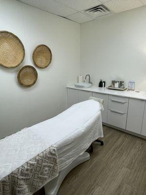 Treatment room #1! We do a lot of laser hair removal, IPL, and fractional in this room!