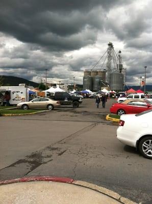 Farmers market under the ominous clouds