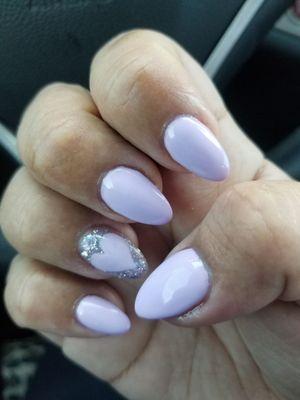 Liliac almond acrylic nails