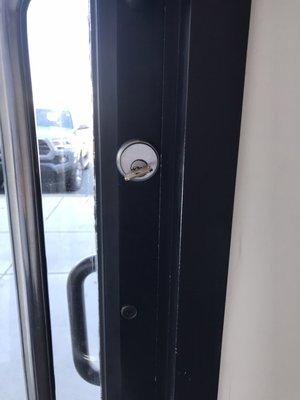 Commercial lock installation and re-key