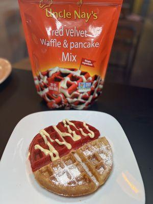 Whole Belgian Red Velvet Waffle