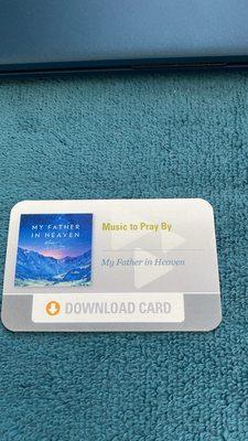 Download Card - Music To PRAY BY