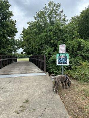 Sign for the dog park