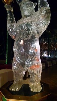 One of our accounts. 20 foot high rotating bear with fish in it. Custom sculpture worth over a half a million dollars.