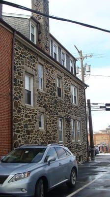 Installed brown half round gutters on this building