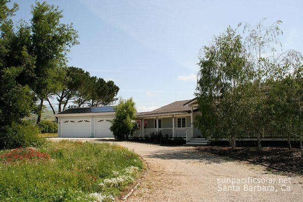 A comp shingle roof installation in Santa Ynez, California.