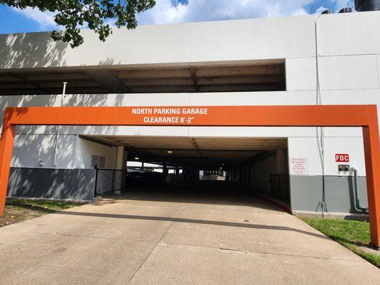 North entrance parking garage