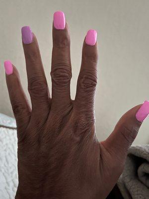 My manicure the gave me the length I wanted having the spa treatment left me speechless.