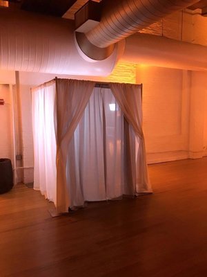 Enclosed photo booth