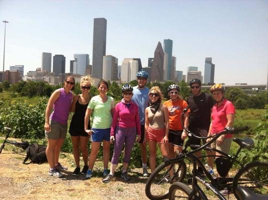 Beautiful skyline shot along White Oak Bayou!