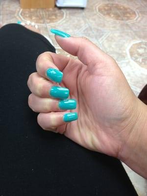 Green nails! Hot weather ready!